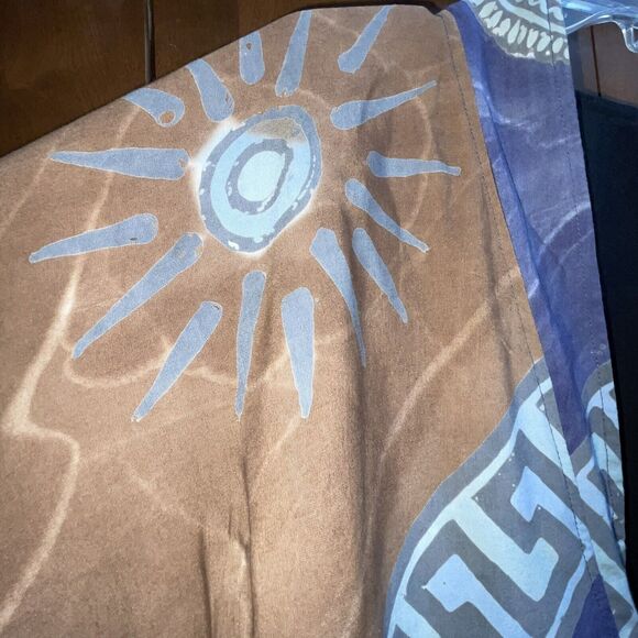Lagenlook Batik Unbranded Reversible Mayan Sun Jacket Knot Coin Buttons Artsy - Picture 5 of 8